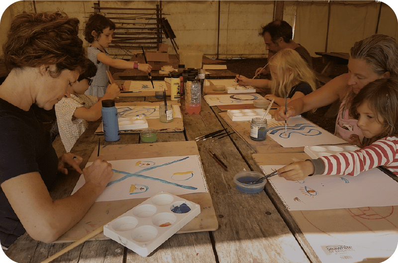 Camping workshops painting, family and Group camping south east