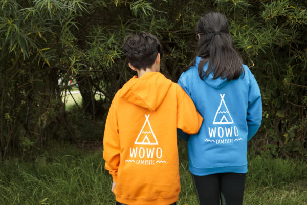 wowo campsite merchandise clothing kids hoody
