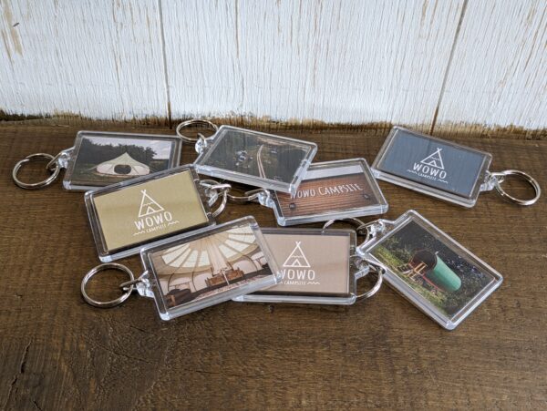 wowo campsite merchandise clothing key fobs