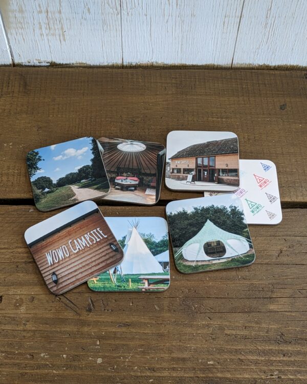 wowo campsite merchandise clothing coasters