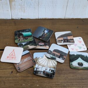 wowo campsite merchandise clothing coasters